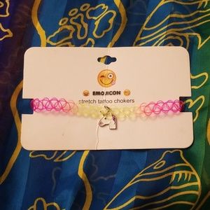Emojicon stretch tattoo choker